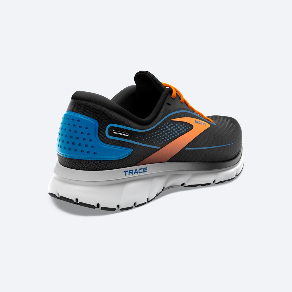 Brooks Trace 2 Erkek Koşu Ayakkabısı Siyah/Mavi/Turuncu | TR-456210