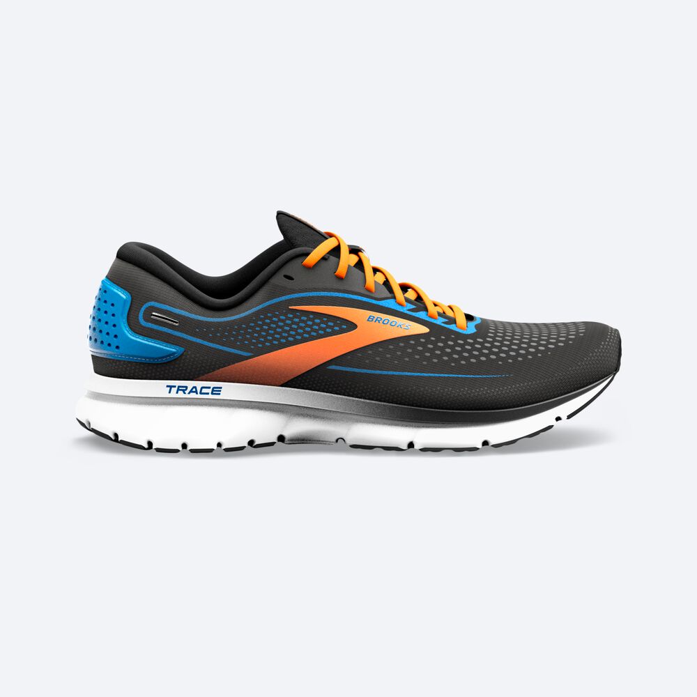 Brooks Trace 2 Erkek Koşu Ayakkabısı Siyah/Mavi/Turuncu | TR-456210