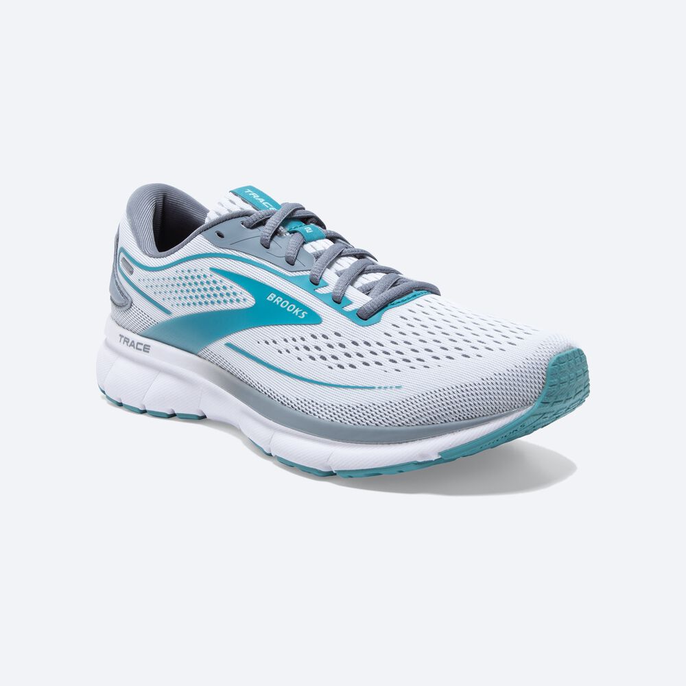 Brooks Trace 2 Kadın Koşu Ayakkabısı Beyaz/Gri | TR-810356