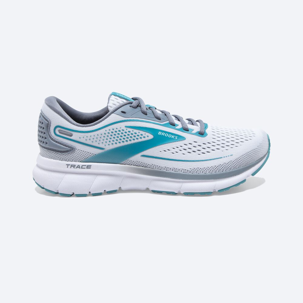 Brooks Trace 2 Kadın Koşu Ayakkabısı Beyaz/Gri | TR-810356