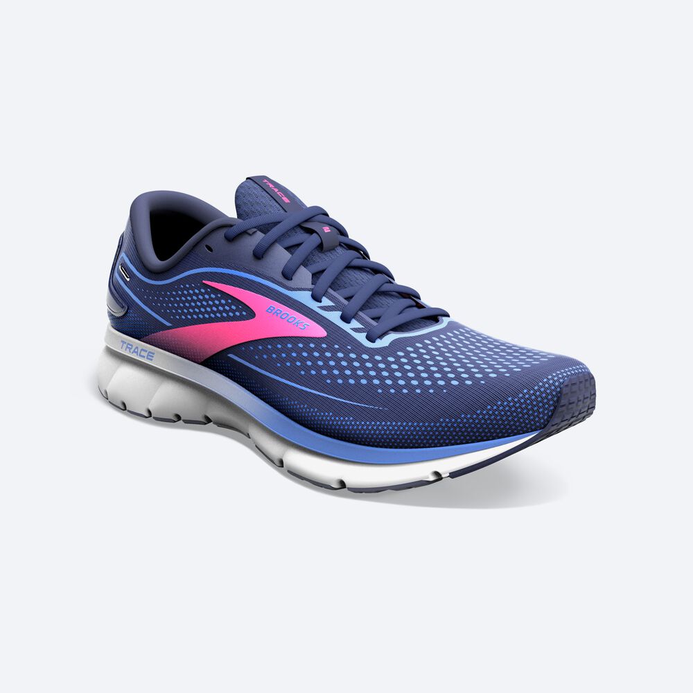 Brooks Trace 2 Kadın Koşu Ayakkabısı Lacivert/Mavi/Pembe | TR-265978