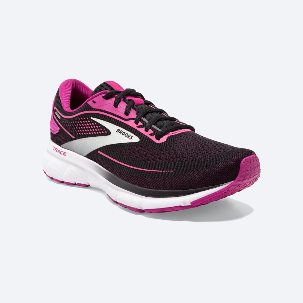 Brooks Trace 2 Kadın Koşu Ayakkabısı Siyah/Küpe Çiçeği/Pembe | TR-890137