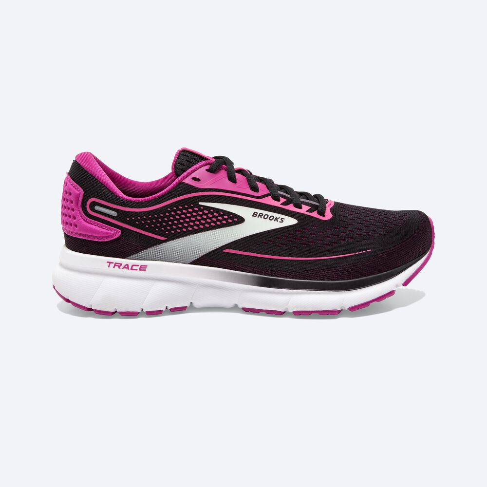 Brooks Trace 2 Kadın Koşu Ayakkabısı Siyah/Küpe Çiçeği/Pembe | TR-890137